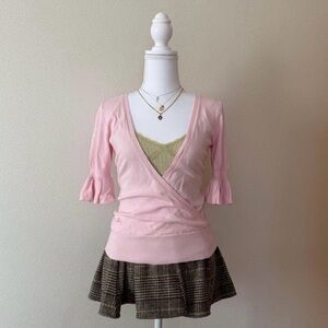 Pink Wrap Top Burberry Blue label